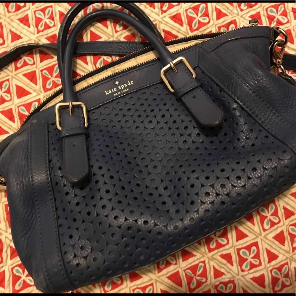 Kate Spade blue leather handbag
